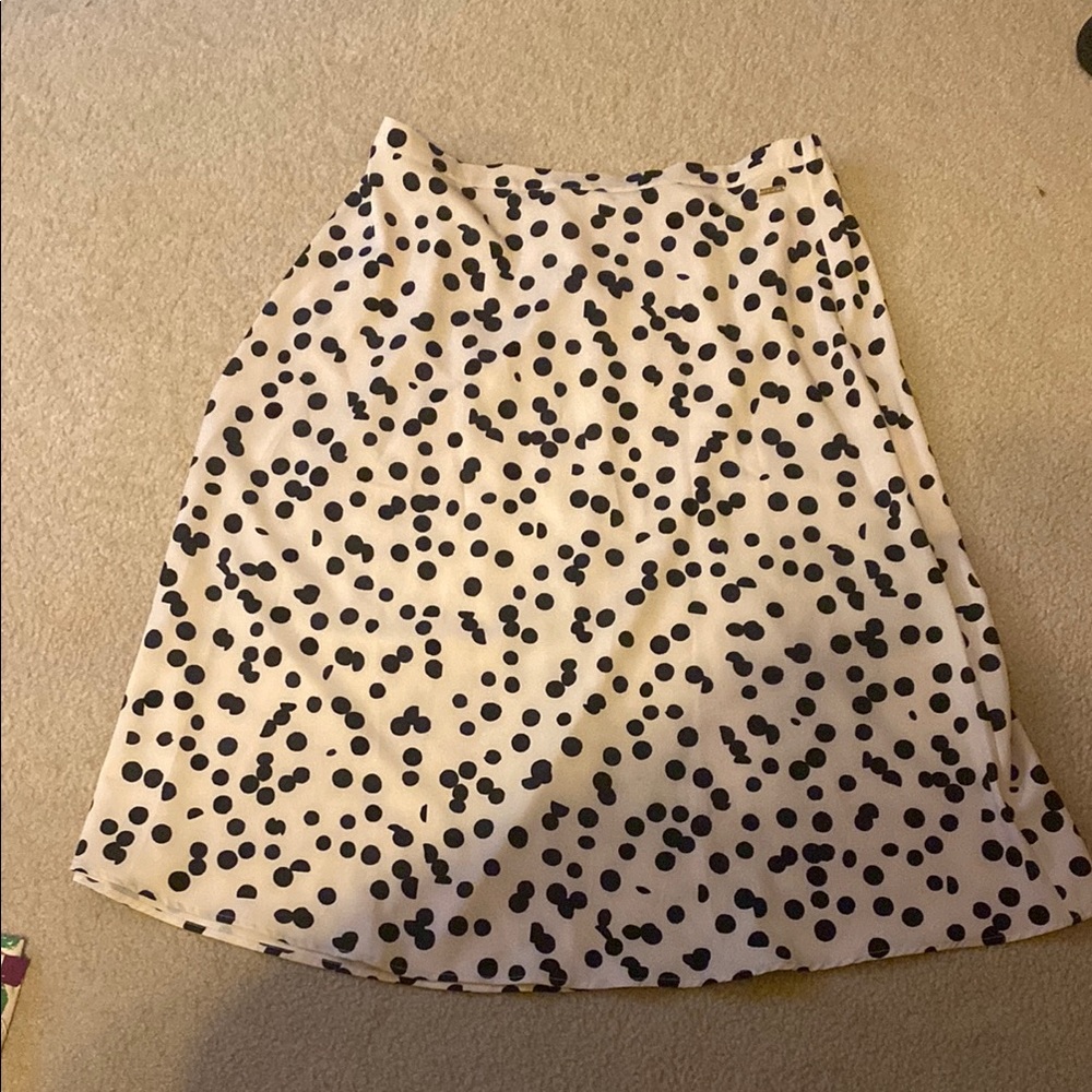 Polka Dot Cream and Black Skirt